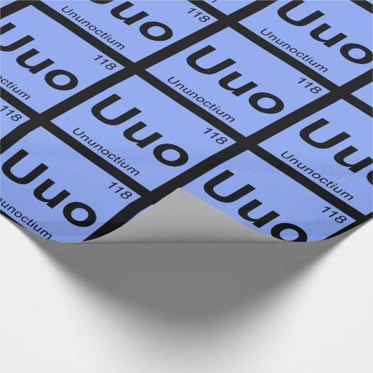 Uo - Ununoctium Chemistry Periodic Table Element Cadeaupapier (Hoek)