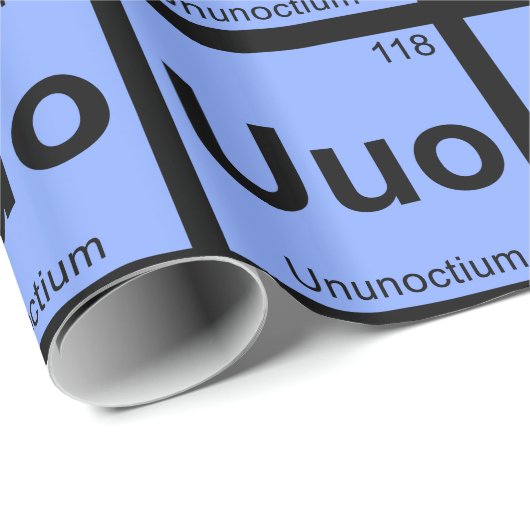 Uo - Ununoctium Chemistry Periodic Table Element Cadeaupapier (Rol Hoek)