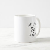 Up and Atom Funny Joke STEM Wetenschap Chemie Koffiemok (Voorkant rechts)