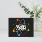 UP AND ATOM Wetenschappelijke grap Briefkaart (Staand voorkant)