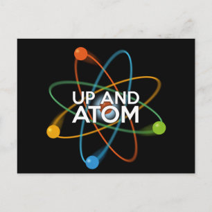 UP AND ATOM Wetenschappelijke grap Briefkaart