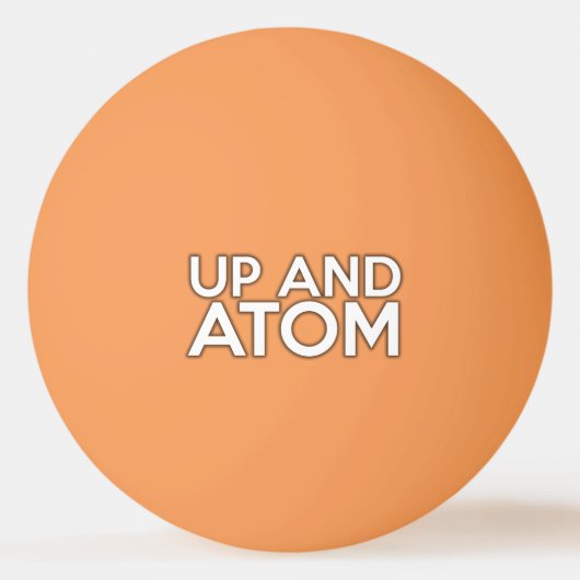 UP AND ATOM Wetenschappelijke grap Pingpongbal (Voorkant)