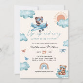 Up and Away Baby shower Aviation | vliegtuig Kaart (Voorkant)