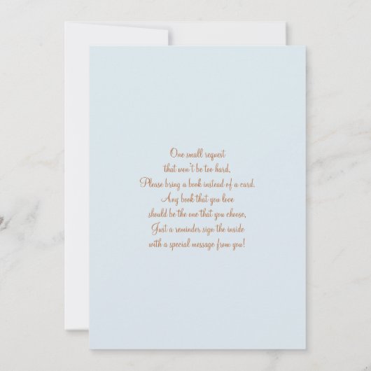 Up and Away Baby shower uitnodiging (Achterkant)