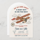 Up and Away Baby shower uitnodiging (Voorkant / Achterkant)