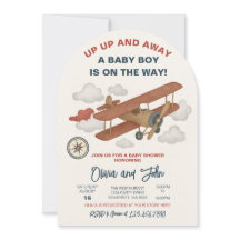 Up and Away Baby shower uitnodiging