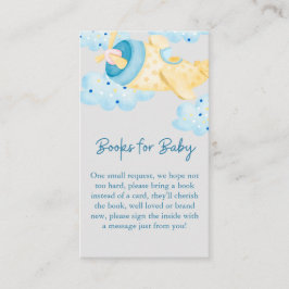 Up and Away Geel Grijs Vliegtuig Boeken voor Baby Informatiekaartje