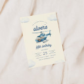 Up and Away Helikopter Vlucht Verjaardag Uitnodige Kaart