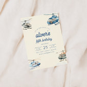 Up and Away Helikopter Vlucht Verjaardag Uitnodige Kaart