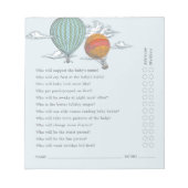 Up and Away  Hot Air Balloon Parent Quiz Notitieblok (Voorkant)