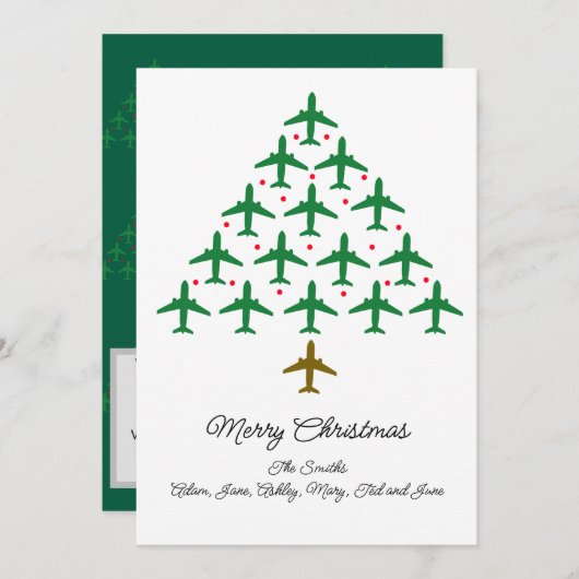 Up and Away Kerst Kaart (Voorkant / Achterkant)