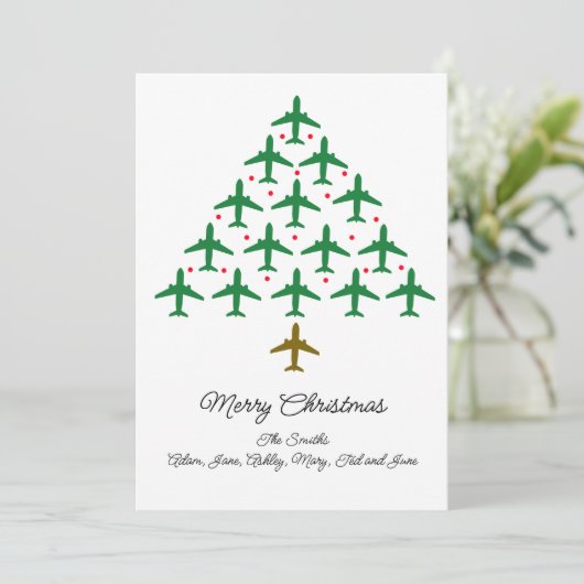 Up and Away Kerst Kaart (Staand voorkant)