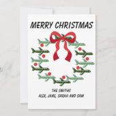 Up and Away Krans Kerst Kaart (Voorkant)