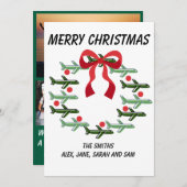 Up and Away Krans Kerst Kaart (Voorkant / Achterkant)