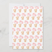 Up and Away Pink Balloon Girl Baby shower Kaart (Achterkant)