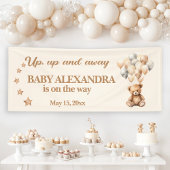 Up and Away Teddy Bear Balloons Baby shower Spandoek