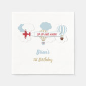 Up and Away Verjaardag servetten (Voorkant)