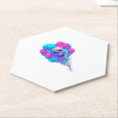 Up and Bone � Funny Floating Skull Kartonnen Onderzetters (Schuin)