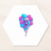 Up and Bone � Funny Floating Skull Kartonnen Onderzetters (Voorkant)