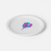 Up and Bone � Funny Floating Skull Papieren Bordje (Gekanteld)