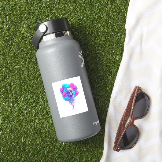 Up and Bone � Funny Floating Skull Sticker (HydroFlask Insitu)