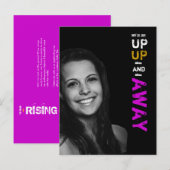 Up & Away Afstuderen uitnodiging Briefkaart (Voorkant / Achterkant)