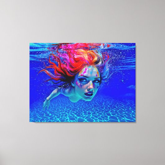 “Up Close and Personal” - A Chromatic Portrait Canvas Afdruk (Voorkant)