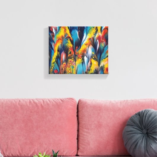 Up Close en Feathery2 Print op 10x18 Canvas (Insitu (Woonkamer))