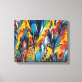 Up Close en Feathery2 Print op een 4x11 Canvas (Voorkant)