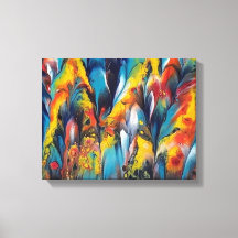 Up Close en Feathery2 Print op een 4x11 Canvas