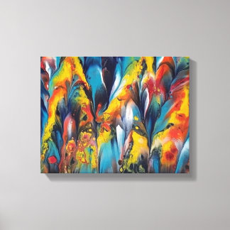 Up Close en Feathery2 Print op een 4x11 Canvas