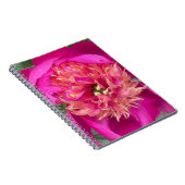 Up-close Hot Pink Peony Notitieboek (Rechterzijde)