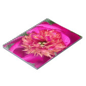Up-close Hot Pink Peony Notitieboek (Linkerzijde)
