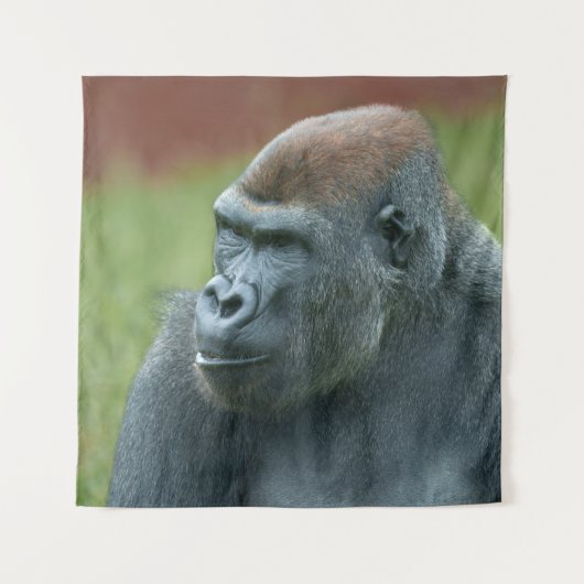 Up Close with Gorilla Lope: Betoverend portret van Wandkleed (Voorkant)