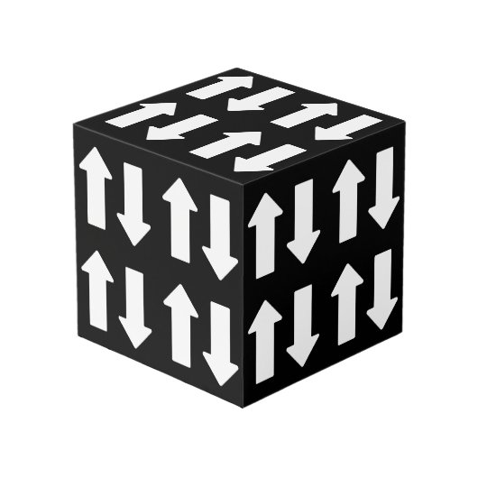 Up Down Wood Cube Decor Kubus (Achter hoekig)