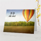 UP EN AWAY=40th BIRTHDAY Kaart (Gele Bloem)