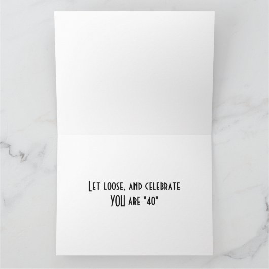 UP EN AWAY=40th BIRTHDAY Kaart (Binnen)