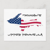 UP_Flag_of_the_United_States_Wave, Michigan's, ... Briefkaart (Voorkant)