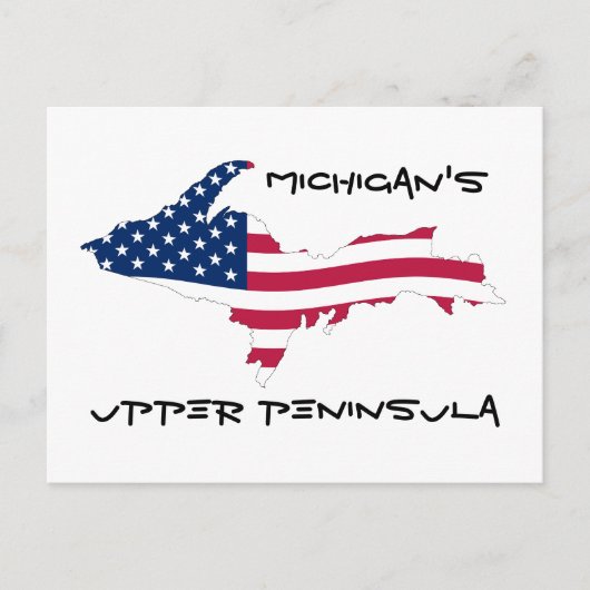 UP_Flag_of_the_United_States_Wave, Michigan's, ... Briefkaart (Voorkant)