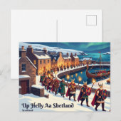 Up Helly Aa Shetland Schotland Briefkaart (Voorkant / Achterkant)