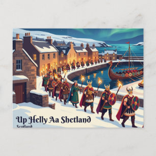 Up Helly Aa Shetland Schotland Briefkaart