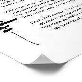 Up Hill Poem van Christina Georgina Rossetti Poster (Hoek)