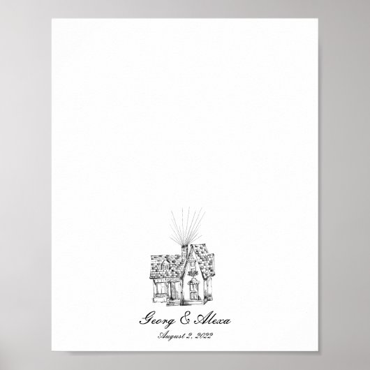 Up House Dreams Gastenboek Poster (Voorkant)