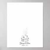 Up House Gastenboek met vingerafdruk Poster (Voorkant)