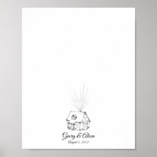 Up House Gastenboek met vingerafdruk Poster