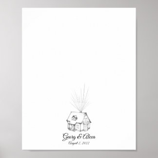 Up House Gastenboek met vingerafdruk Poster
