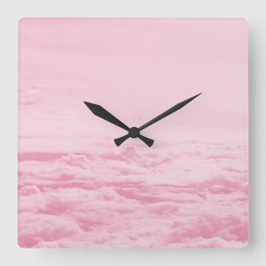 Up in the Dreamy Clouds 8 Vierkante Klok (Voorkant)