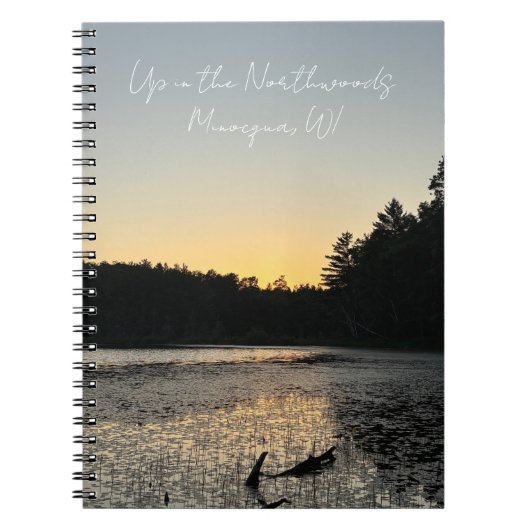 Up in the Northwoods Lake Photo Notebook Notitieboek (Voorkant)