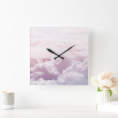 Up in the Pastel Clouds 1 Vierkante Klok (Huis)