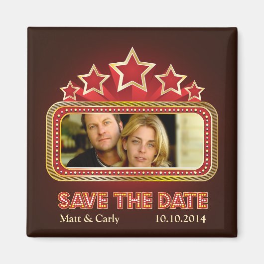 Up Lights Bewaar de Datumfotomagneet Magneet (Voorkant)